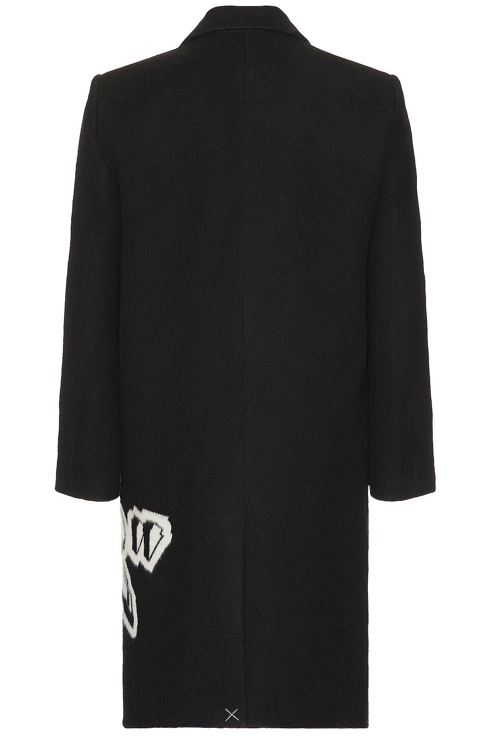 OFF-WHITE Graff Wool Skate Coat in Black & White