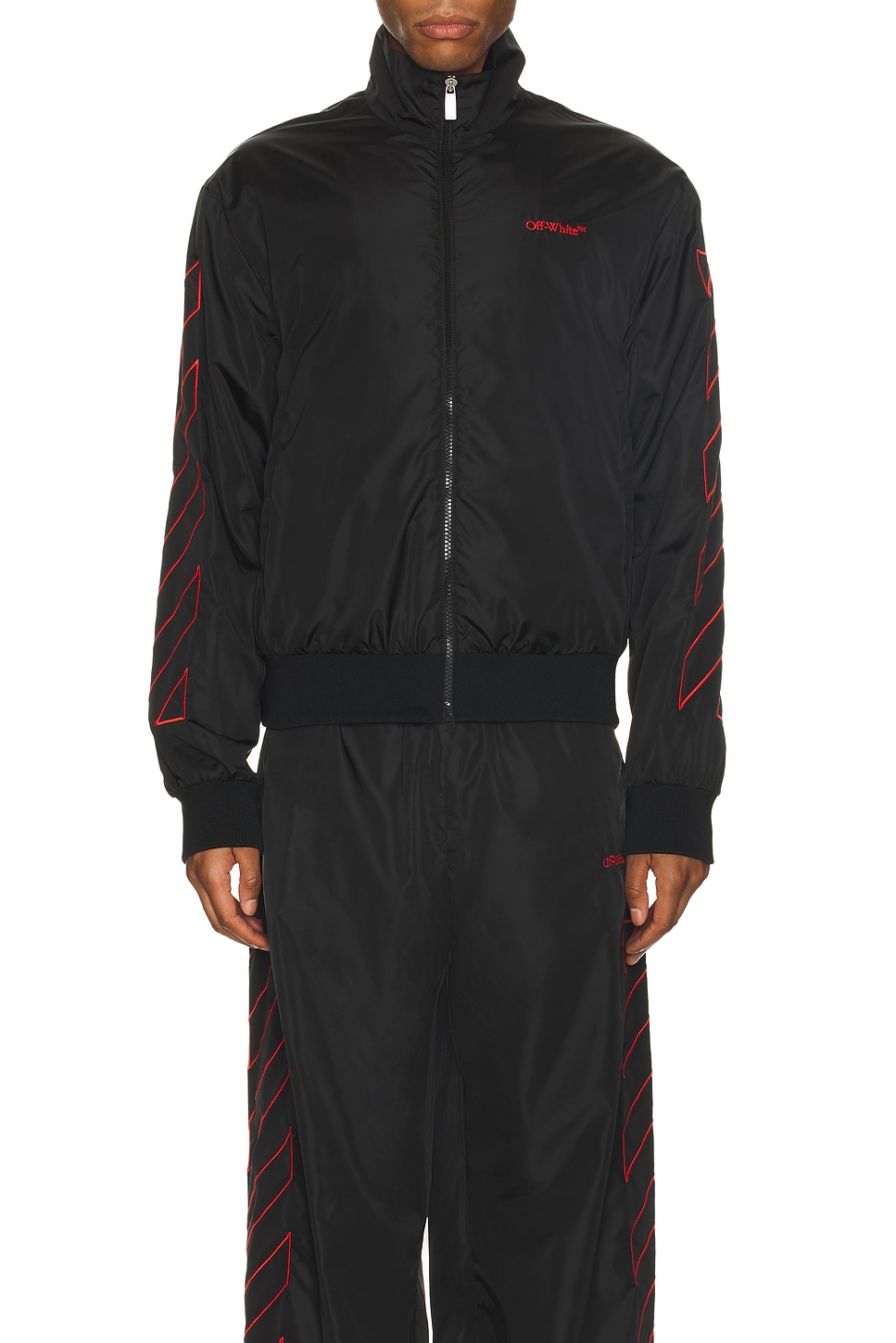 Outline Diag Nylon Track Top - Thumbnail 5