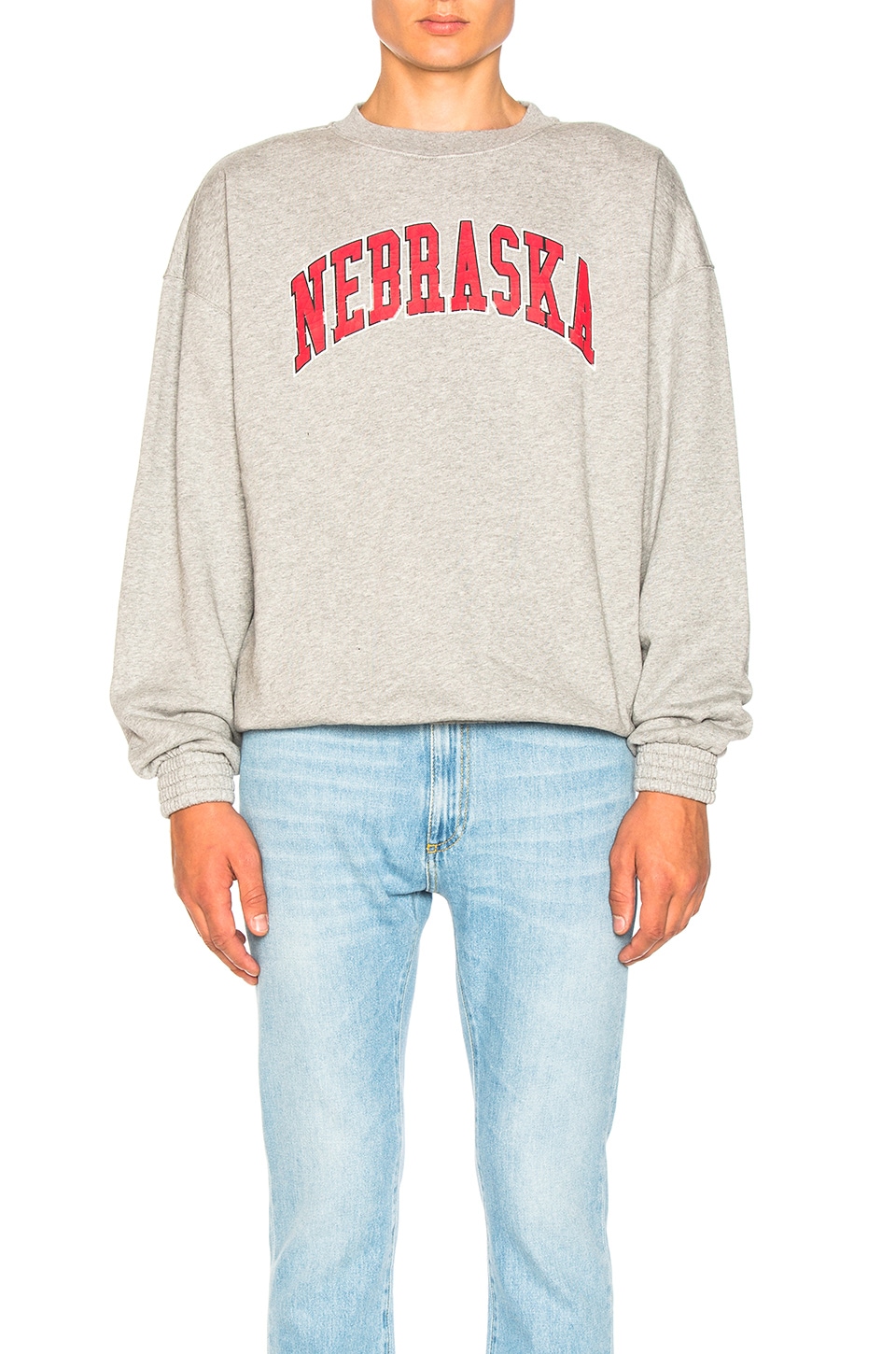 Off-White Nebraska Oversized Cotton Sweatshirt In Gray | ModeSens