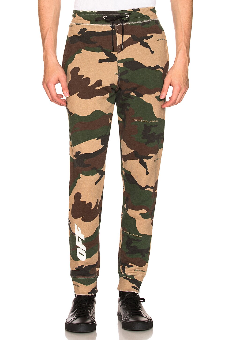 off white camo track pants