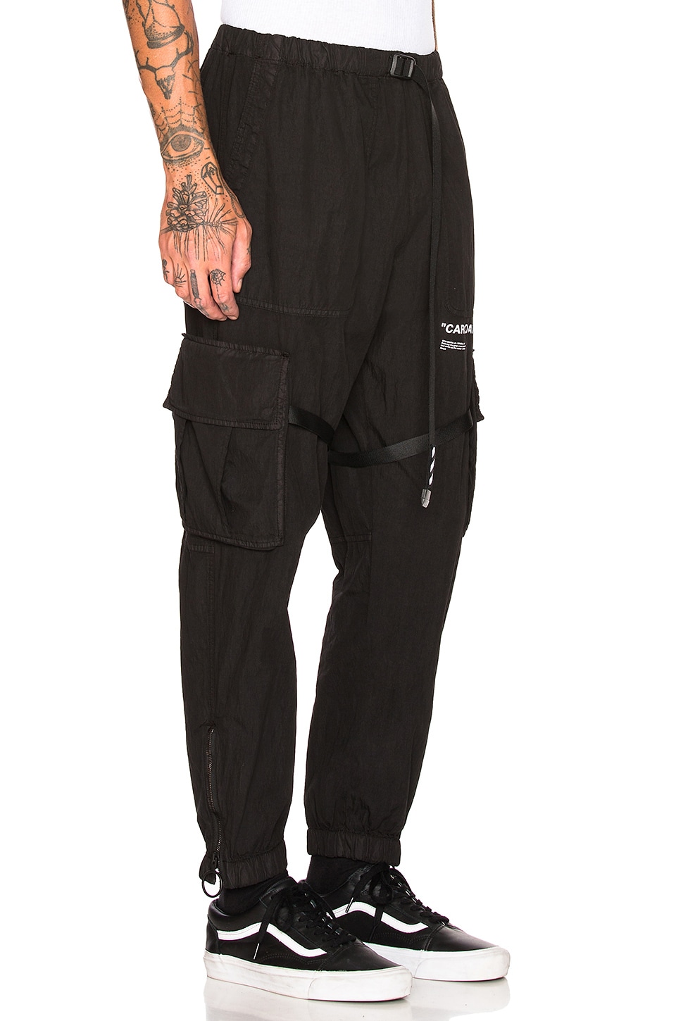 OFF-WHITE Parachute Cargo Pant in Black & White | REVOLVE