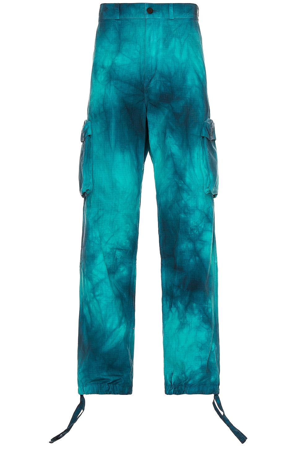 OFF-WHITE Tie Dye Cargo Pant in Turquoise