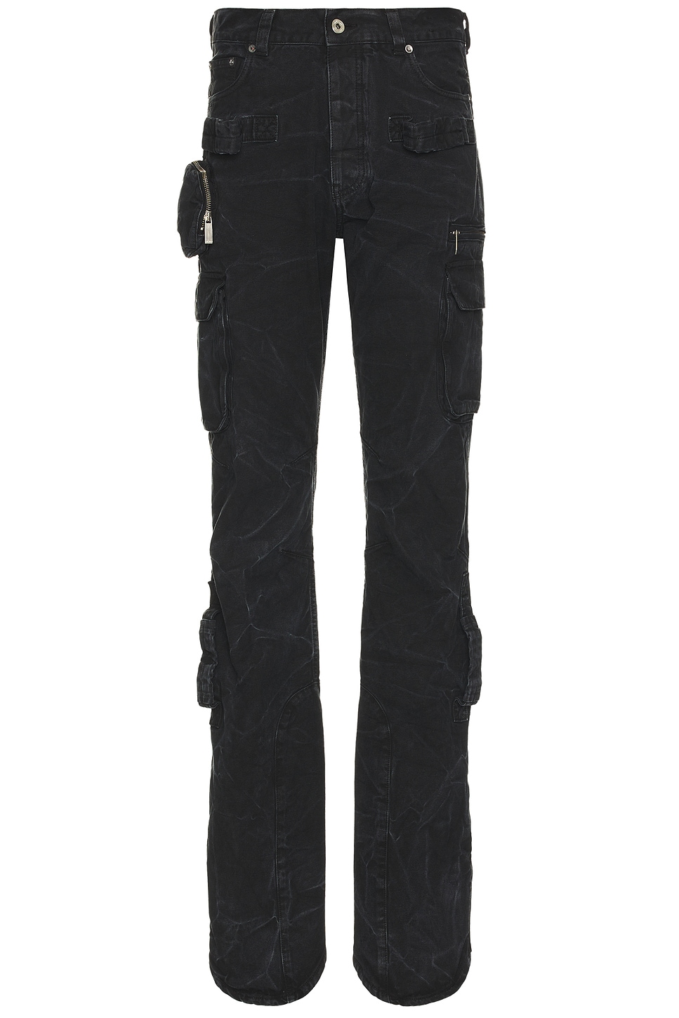 OFF-WHITE Garment Dyed Canvas Round Cargo Pant in Black | REVOLVE