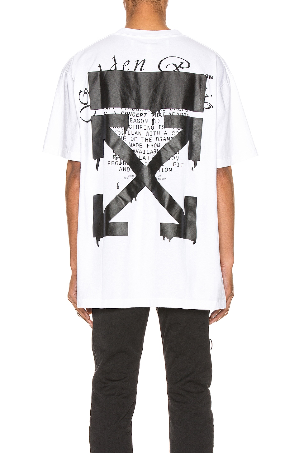 OFF-WHITE Dripping Arrows Tee in White & Black | REVOLVE