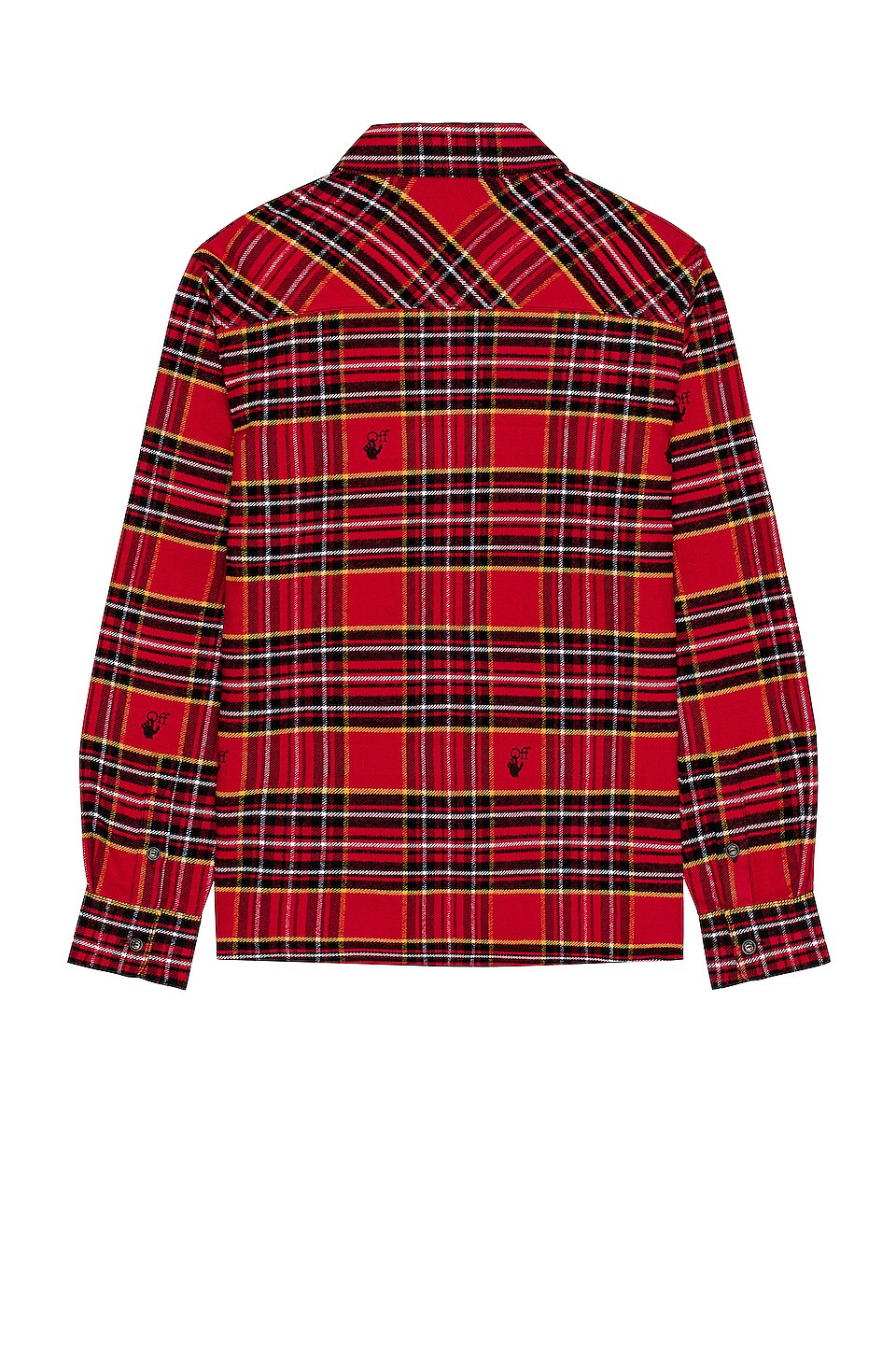 OFF-WHITE Flannel Skate Shirt in Red & Black