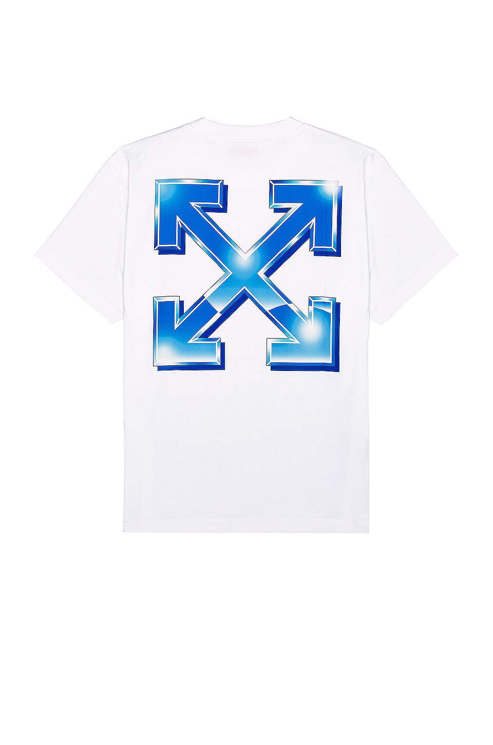 OFF-WHITE Blue Metal Arrow Slim Tee in White | REVOLVE