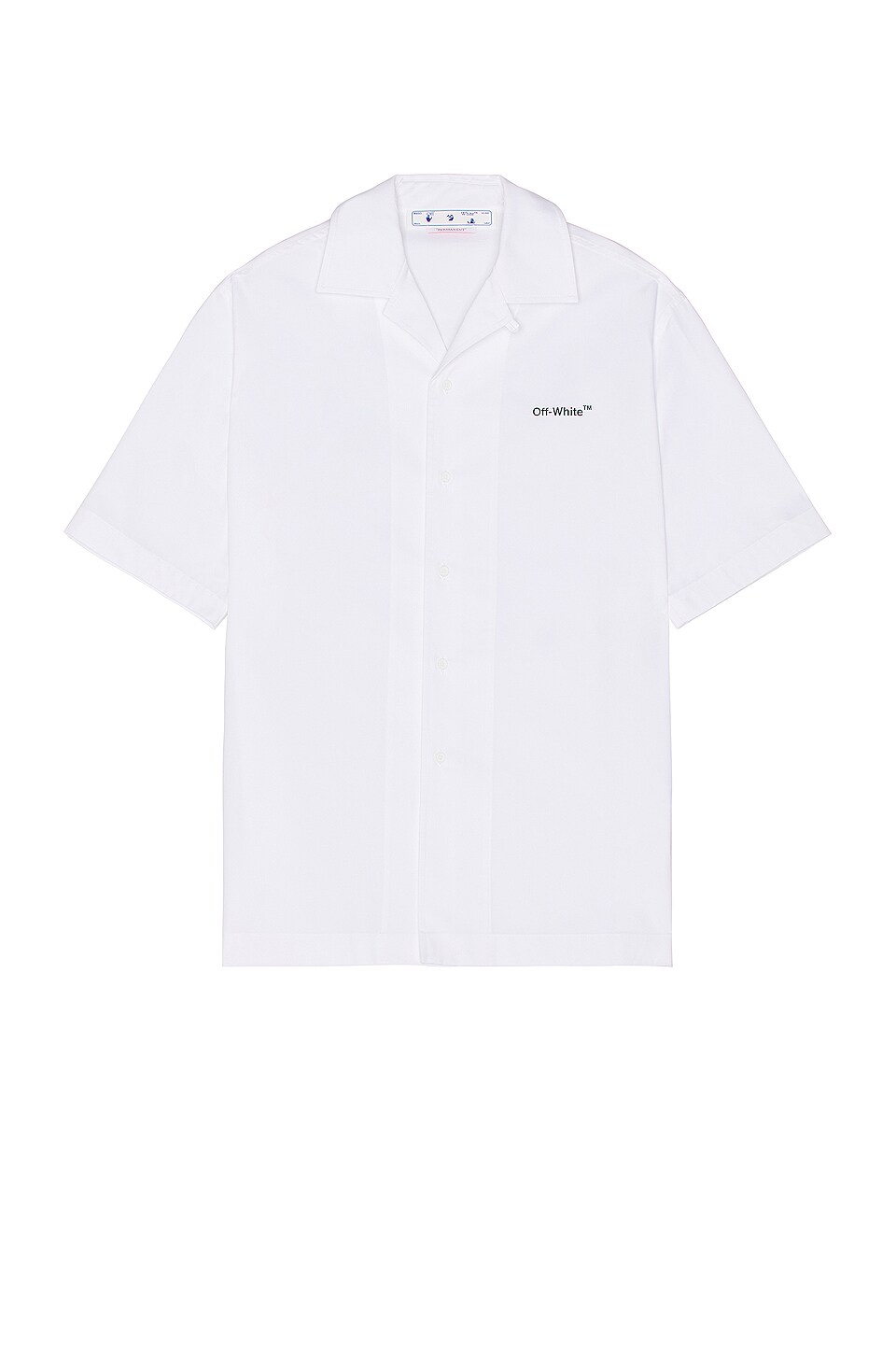 OFF-WHITE Caravag Arrow Holiday Shirt in White & Black