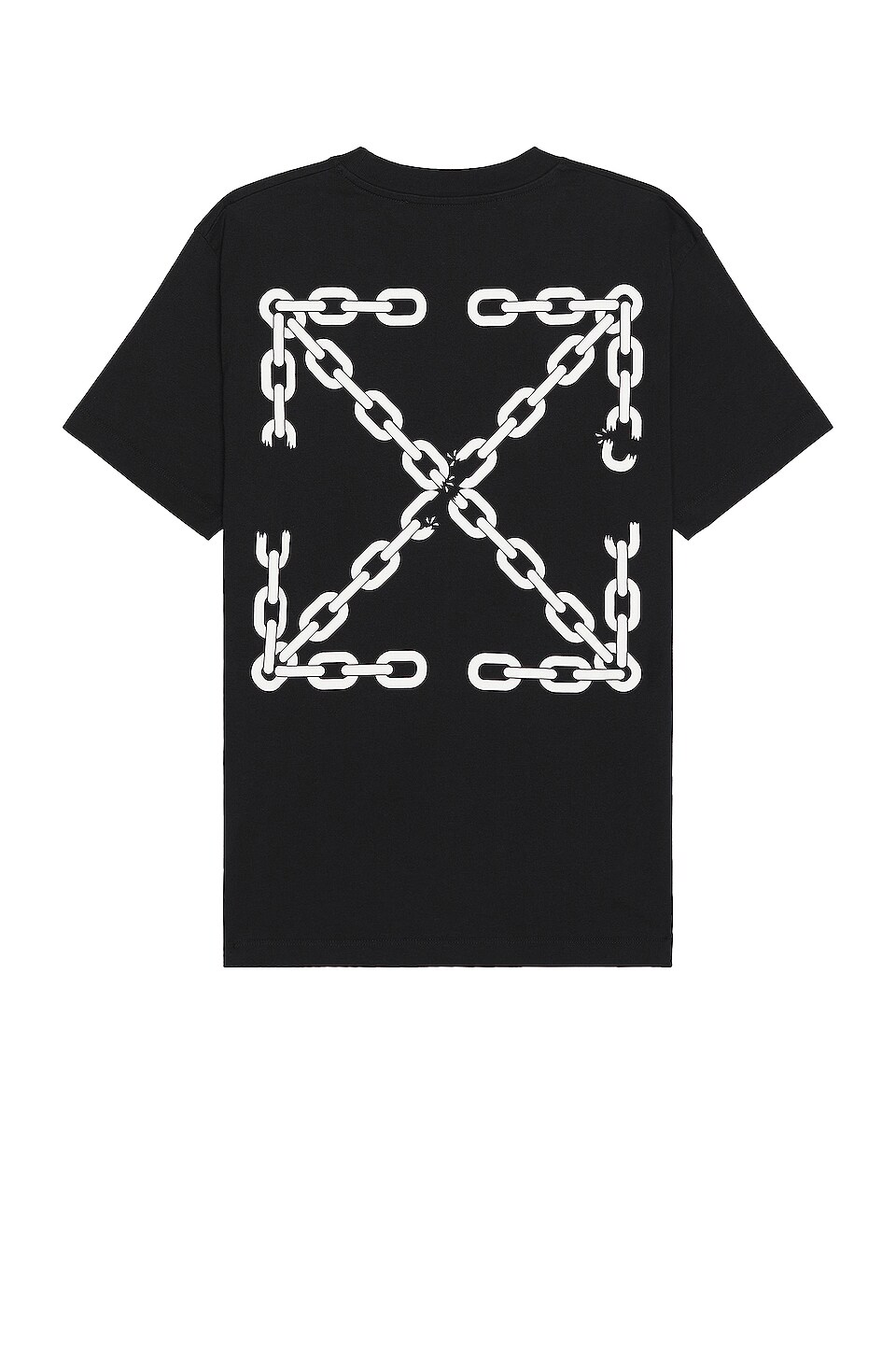 OFF-WHITE Chain Arrow Slim Short Sleeve T-Shirt in Black & White