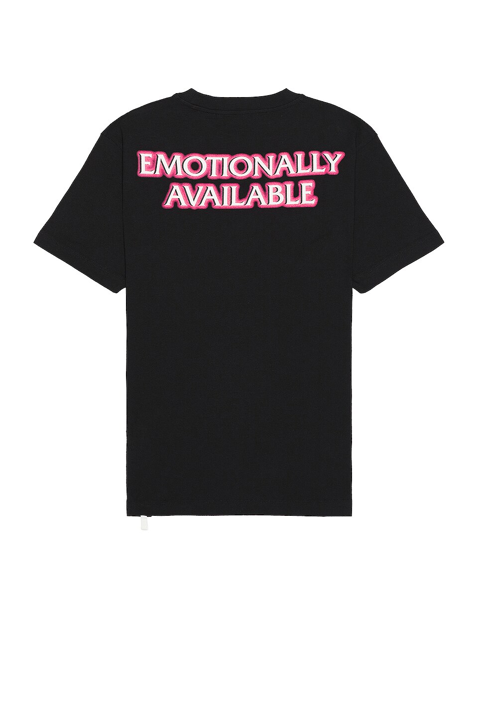 OFF-WHITE Emotion Neon Slim Short Sleeve T-Shirt in Black & Pink