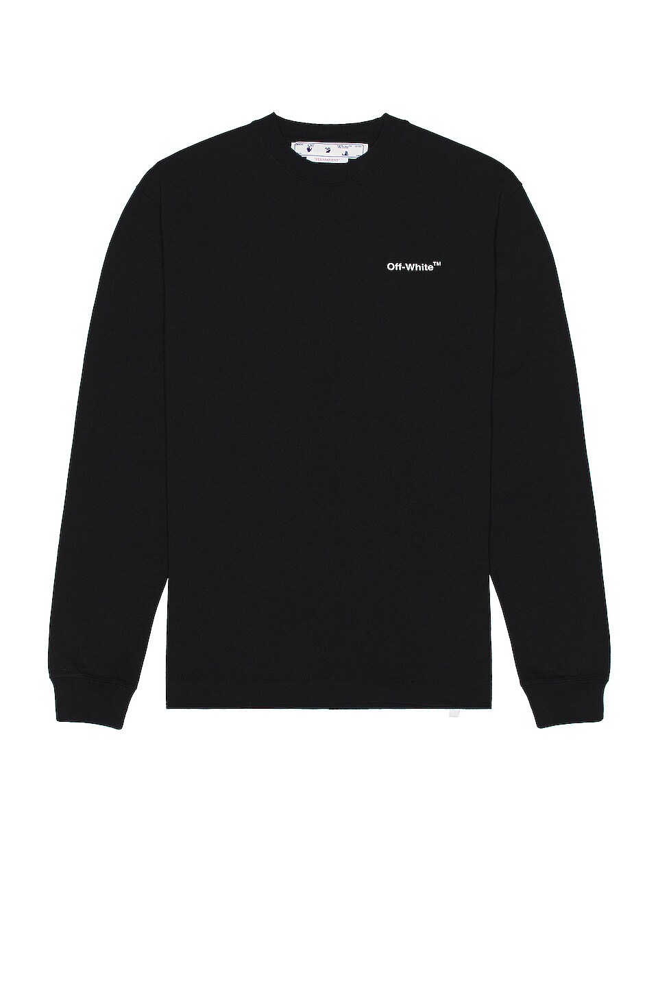 OFF-WHITE Caravag Arrow Long Sleeve Tee in Black & White