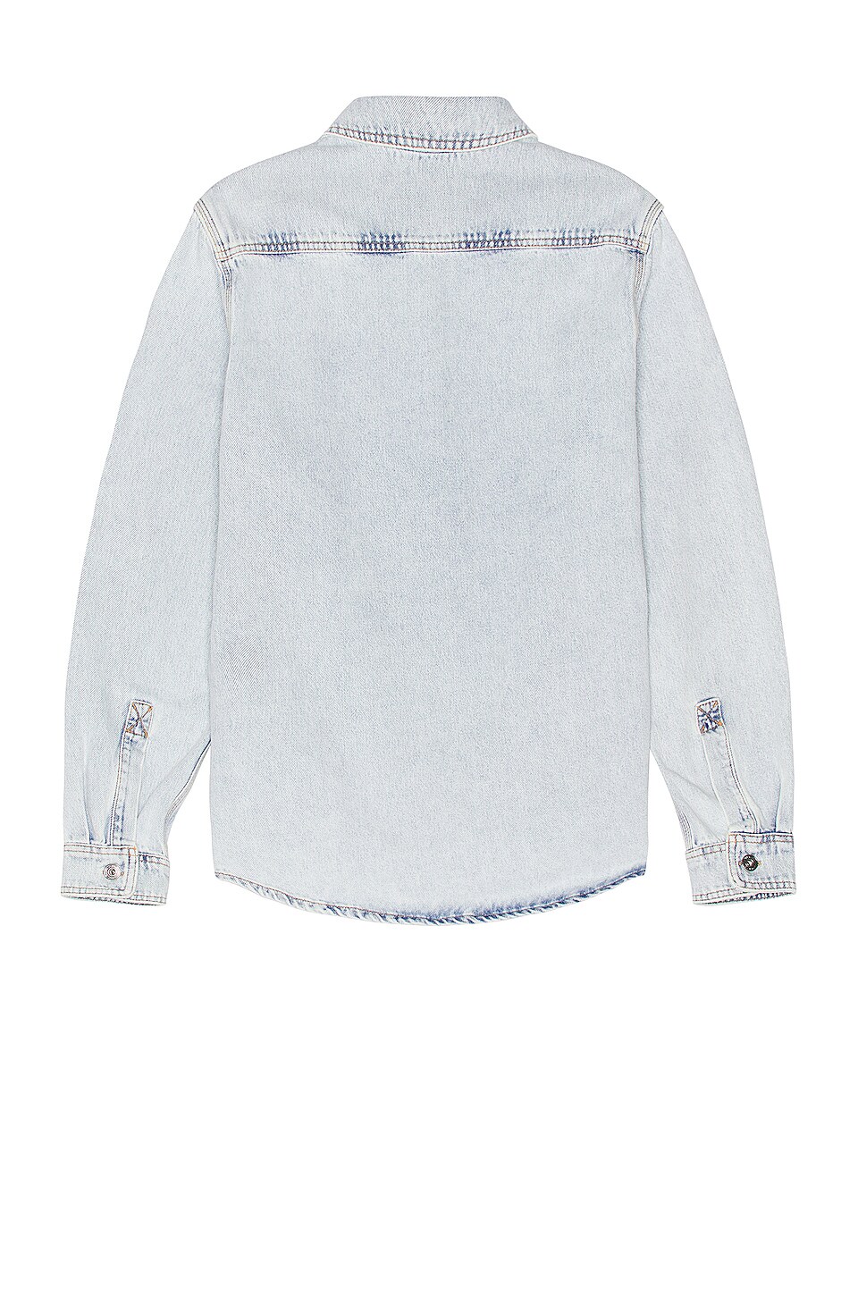 OFF-WHITE Mona Lisa Denim Shirt in Bleach Blue & Blue