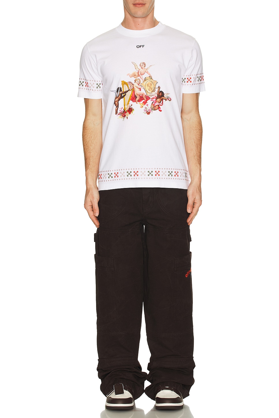 OFF WHITE♡ ホワイト Putti Tシャツ OFF-WHITE Putti Slim Short Sleeve Tee in White | REVOLVE