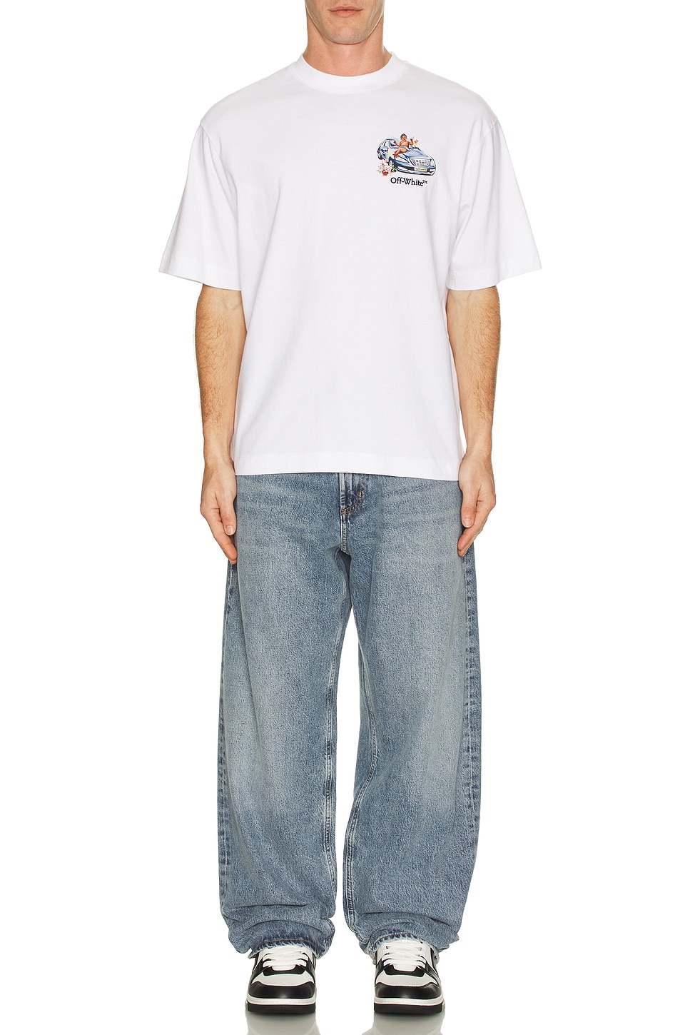 OFF-WHITE Fresco Arrow Skate Short Sleeve Tee in White