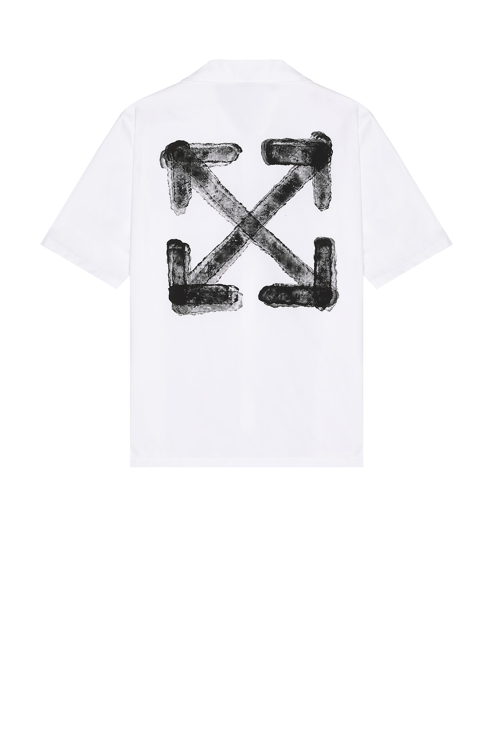 OFF-WHITE Spray Arrow Bowling Shirt in White & Black | REVOLVE