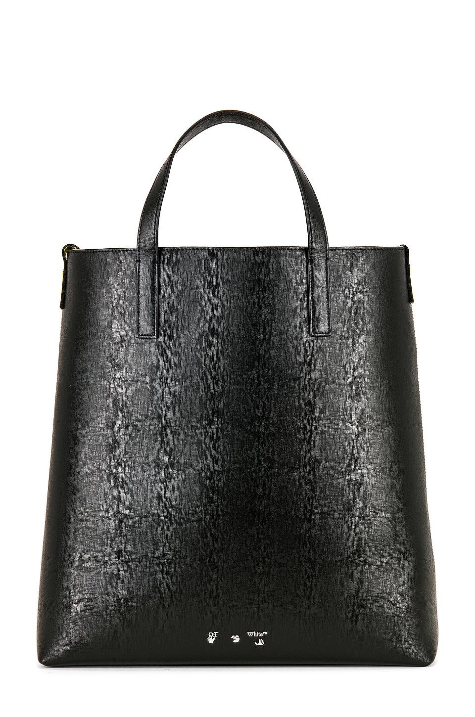OFF-WHITE Binder Diag Saffiano Tote in Black