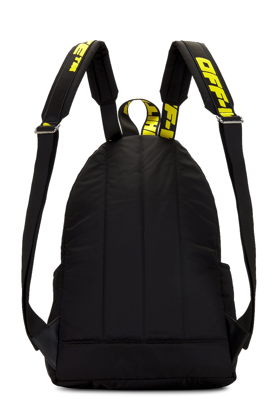OFF-WHITE Quote Backpack in Black & White