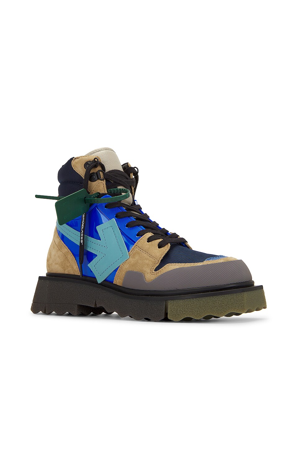OFF-WHITE Hiking Sponge Sneakerboots in Turquoise Army Green