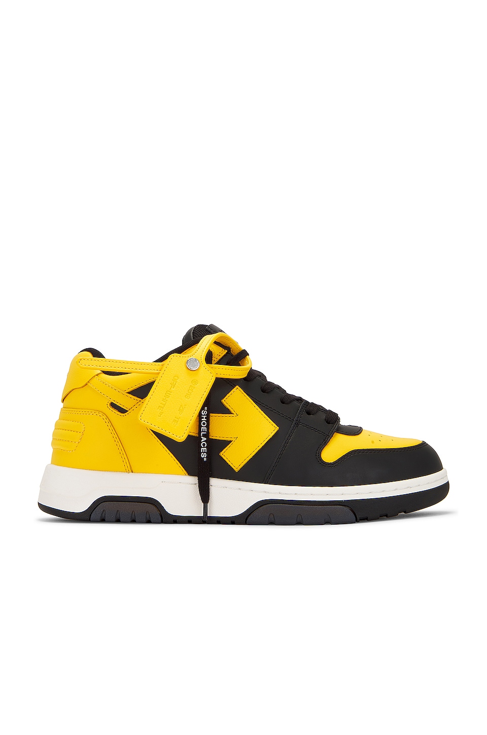 OFF-WHITE Out Of Office Sneakers in Black & Yellow | REVOLVE