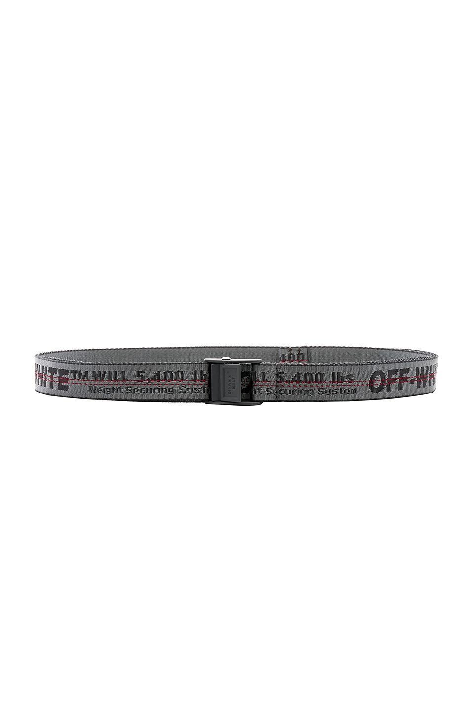 off white industrial belt grey