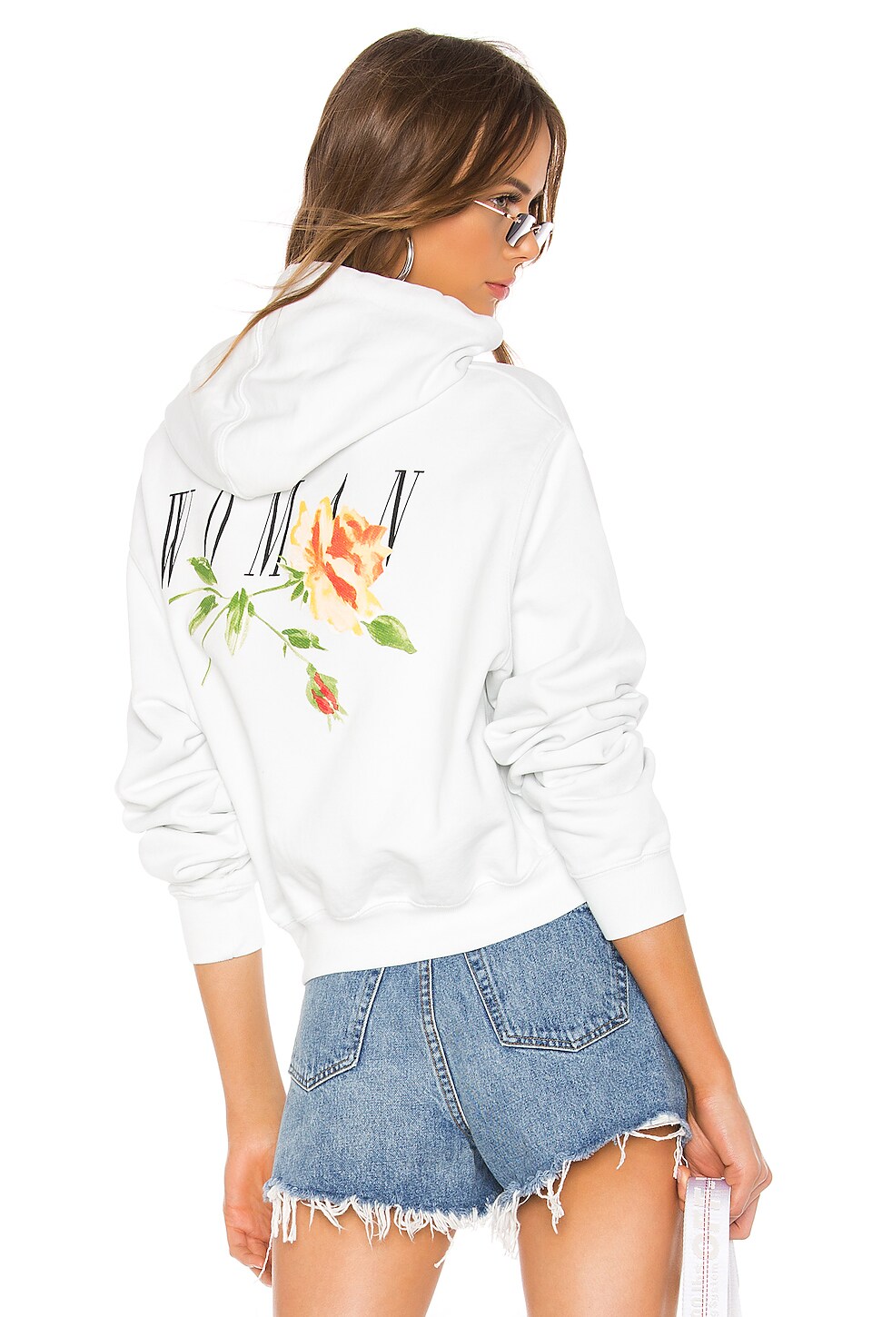 off white crop hoodie