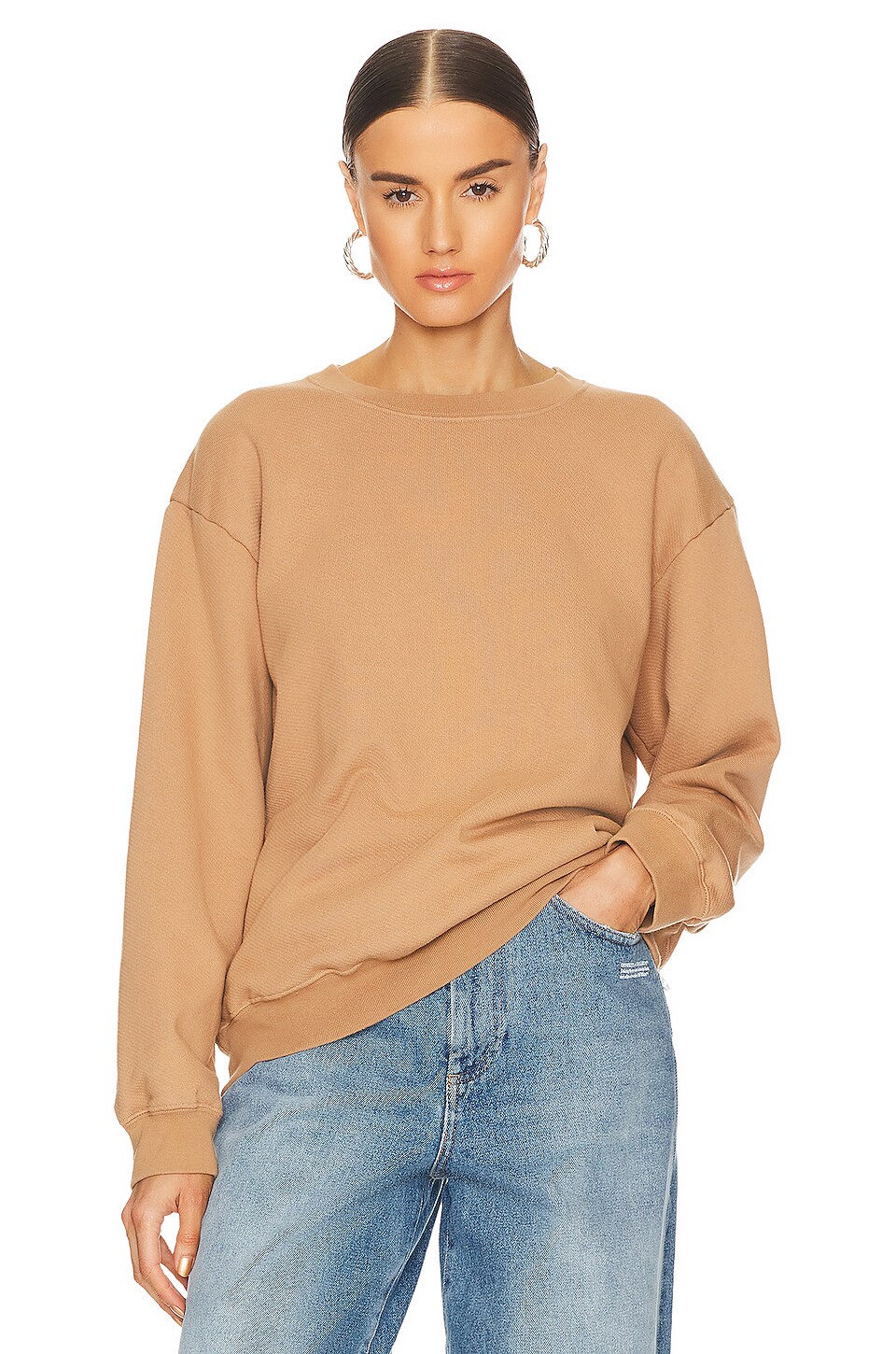 OFF-WHITE Diag Regular Crewneck in Brown