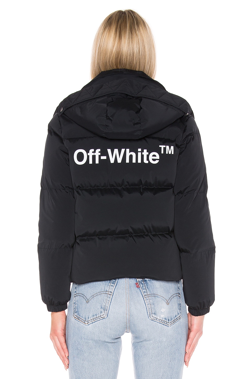 OFF-WHITE Down Jacket in Black & White | REVOLVE