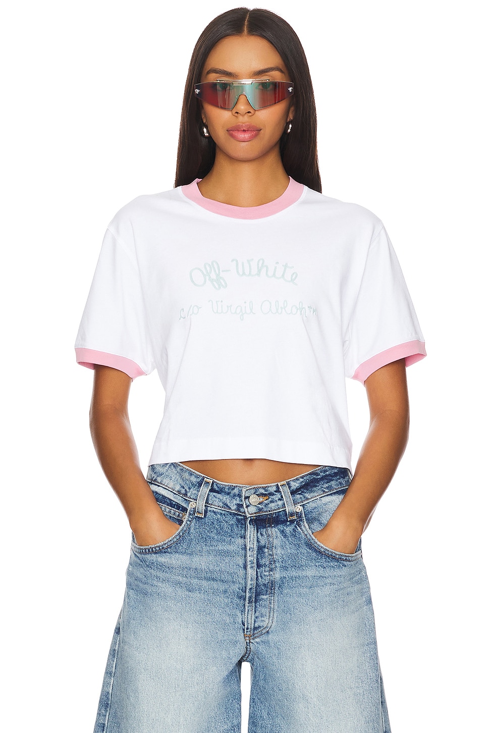 Script Type Crop Tee