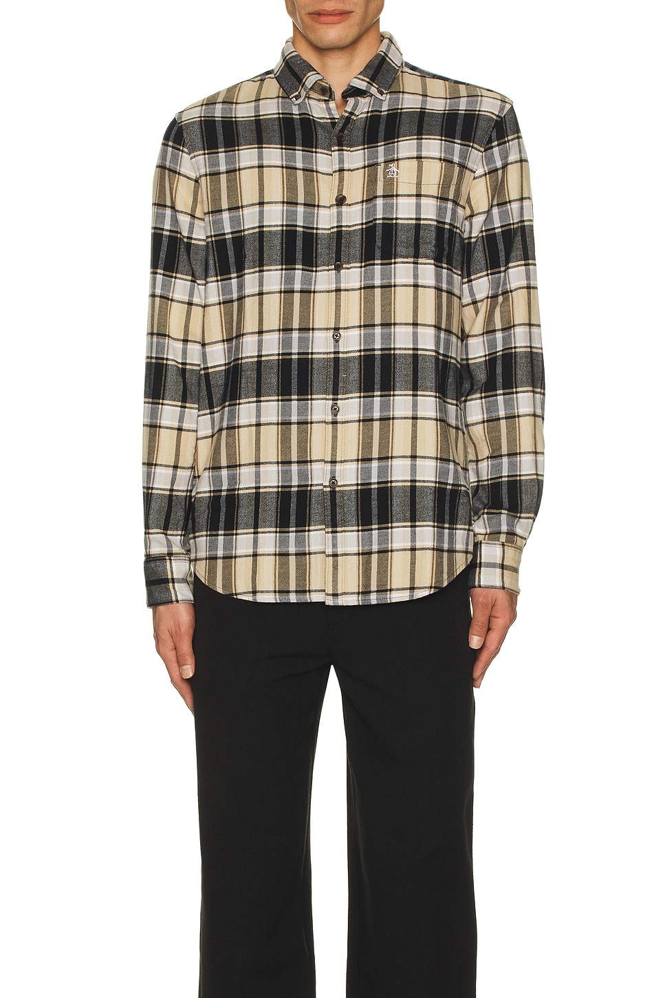 Long Sleeve Plaid Shirt - Thumbnail 4