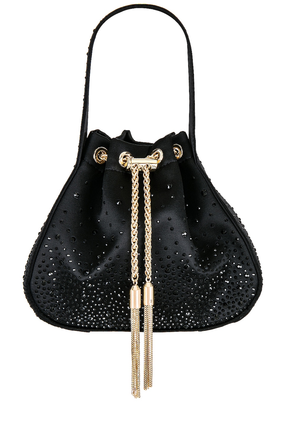 olga berg Krystal Hotfix Pouch in Black | REVOLVE