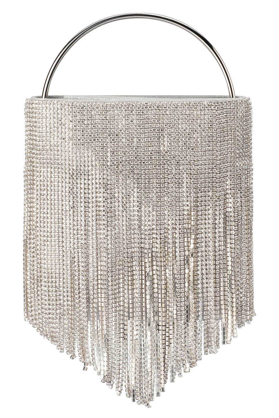 【VENGDI】 OLGA BAG : SILVER olga berg Adina Crystal Fringe Bag in Silver | REVOLVE