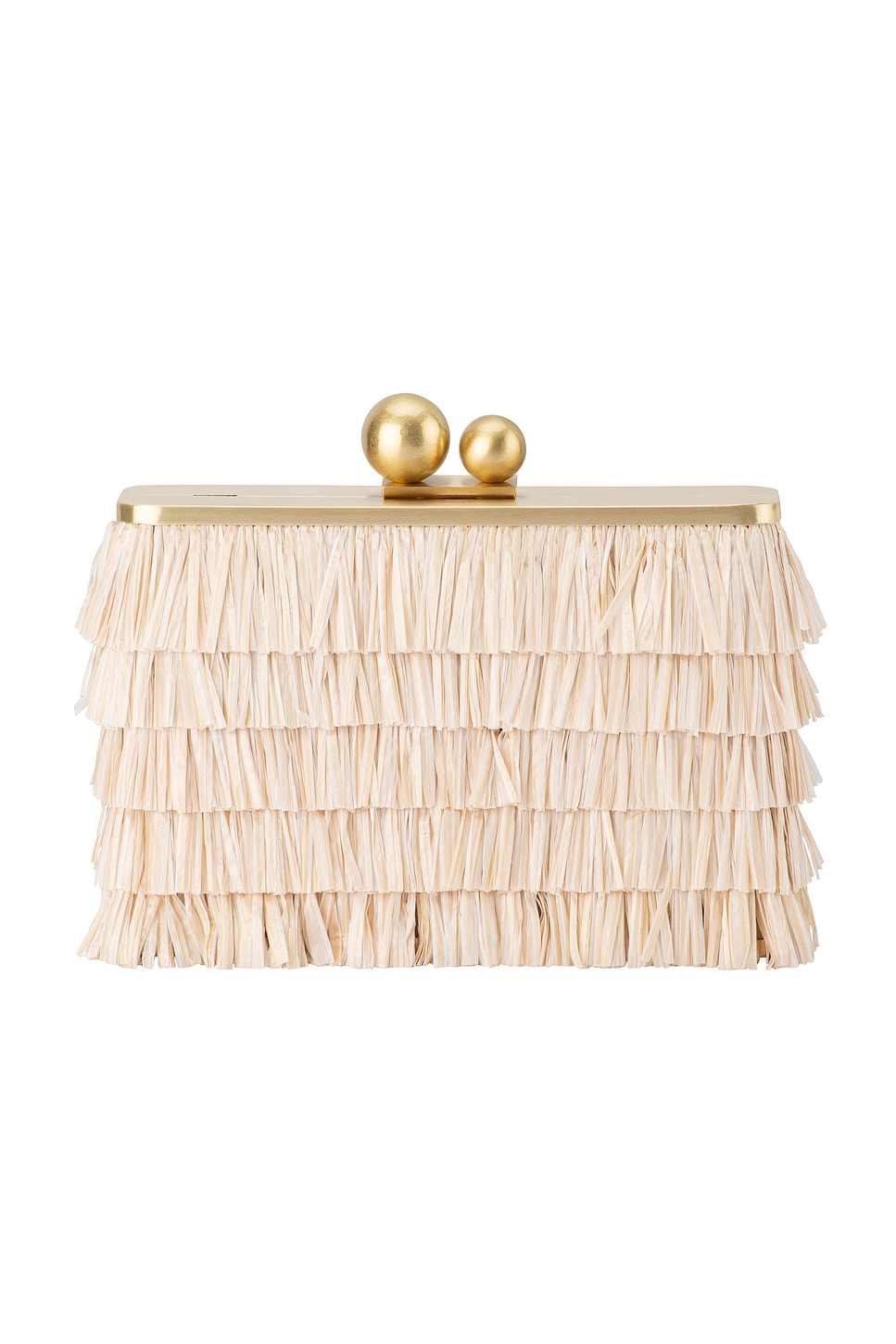 Carlita Fringe Clutch Bag in Natural Carlita Fringe Clutch Bag in Natural