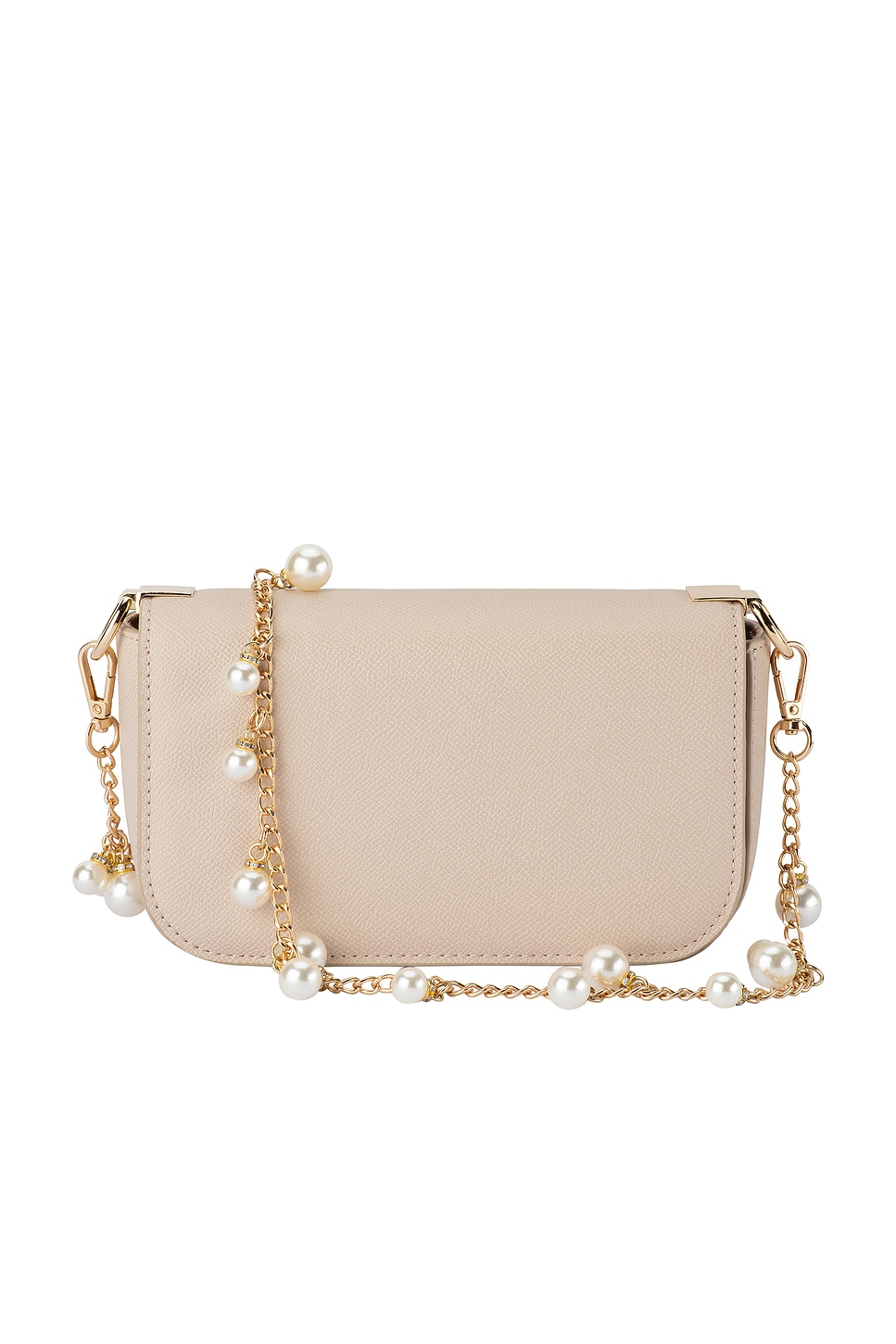 olga berg Lyla Pearl Shoulder Bag in Natural REVOLVE