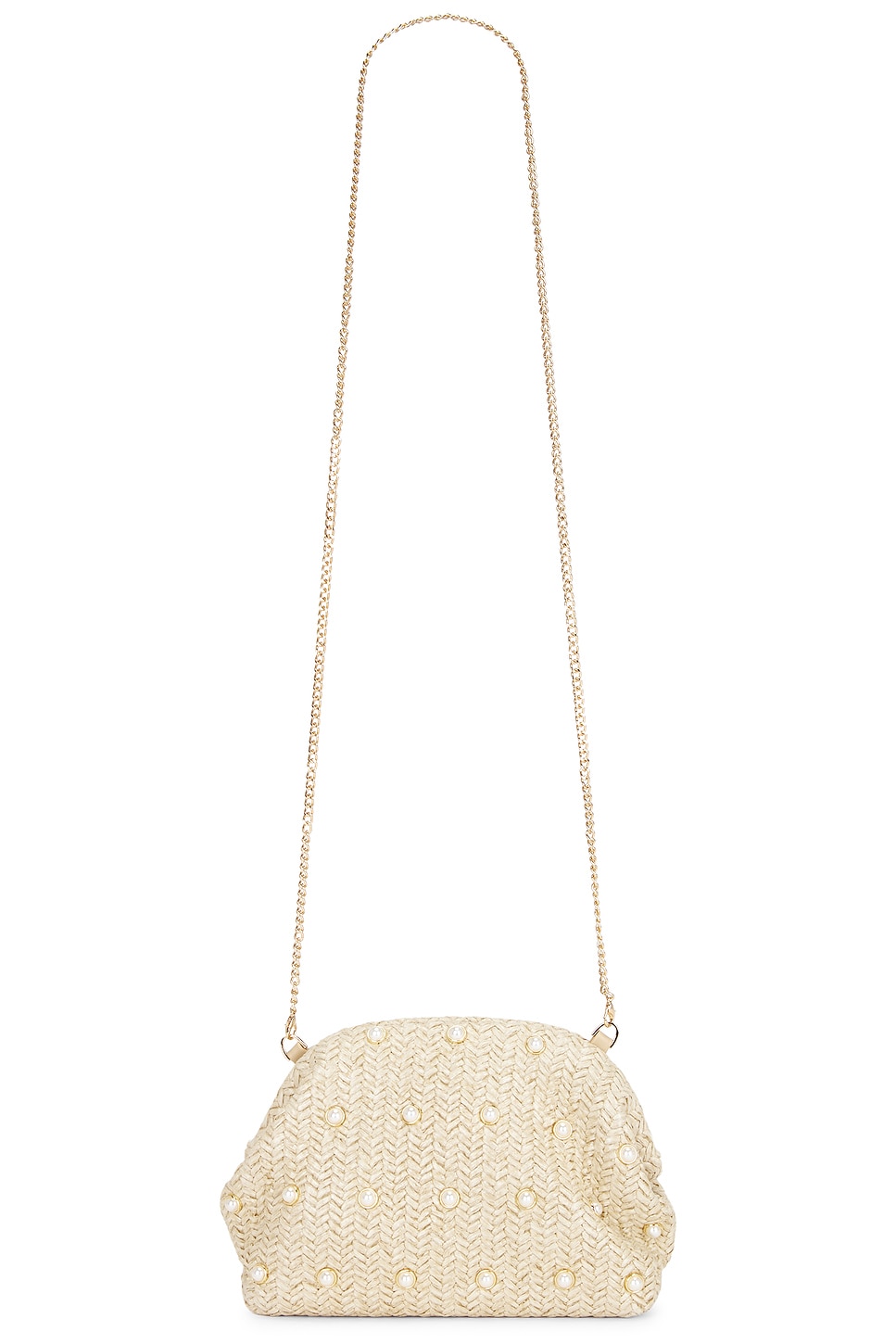 Kaia Studded Woven Clutch