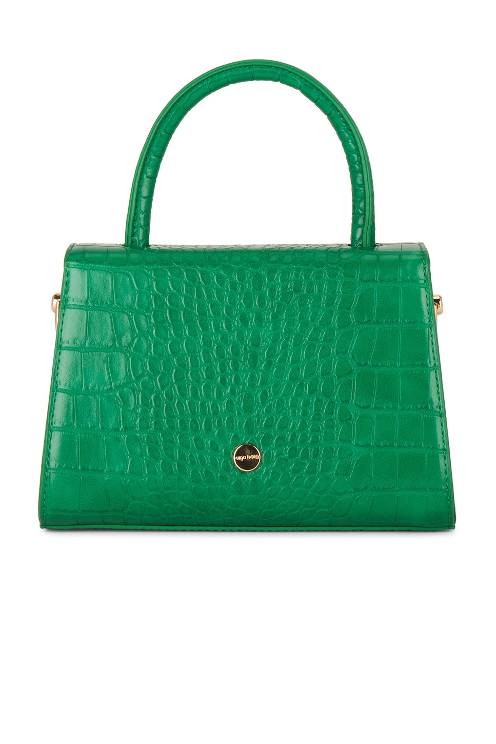 olga berg Nadia Faux Leather Embossed Top Handle Bag in Green