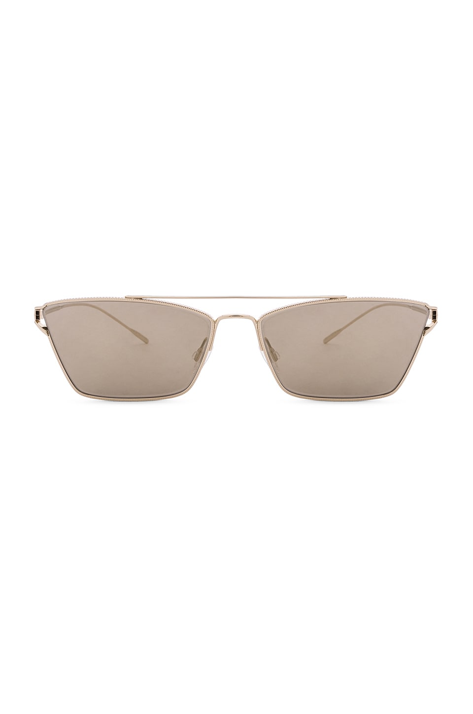 Oliver Peoples Evey in Gold & Taupe Flash Mirror | REVOLVE