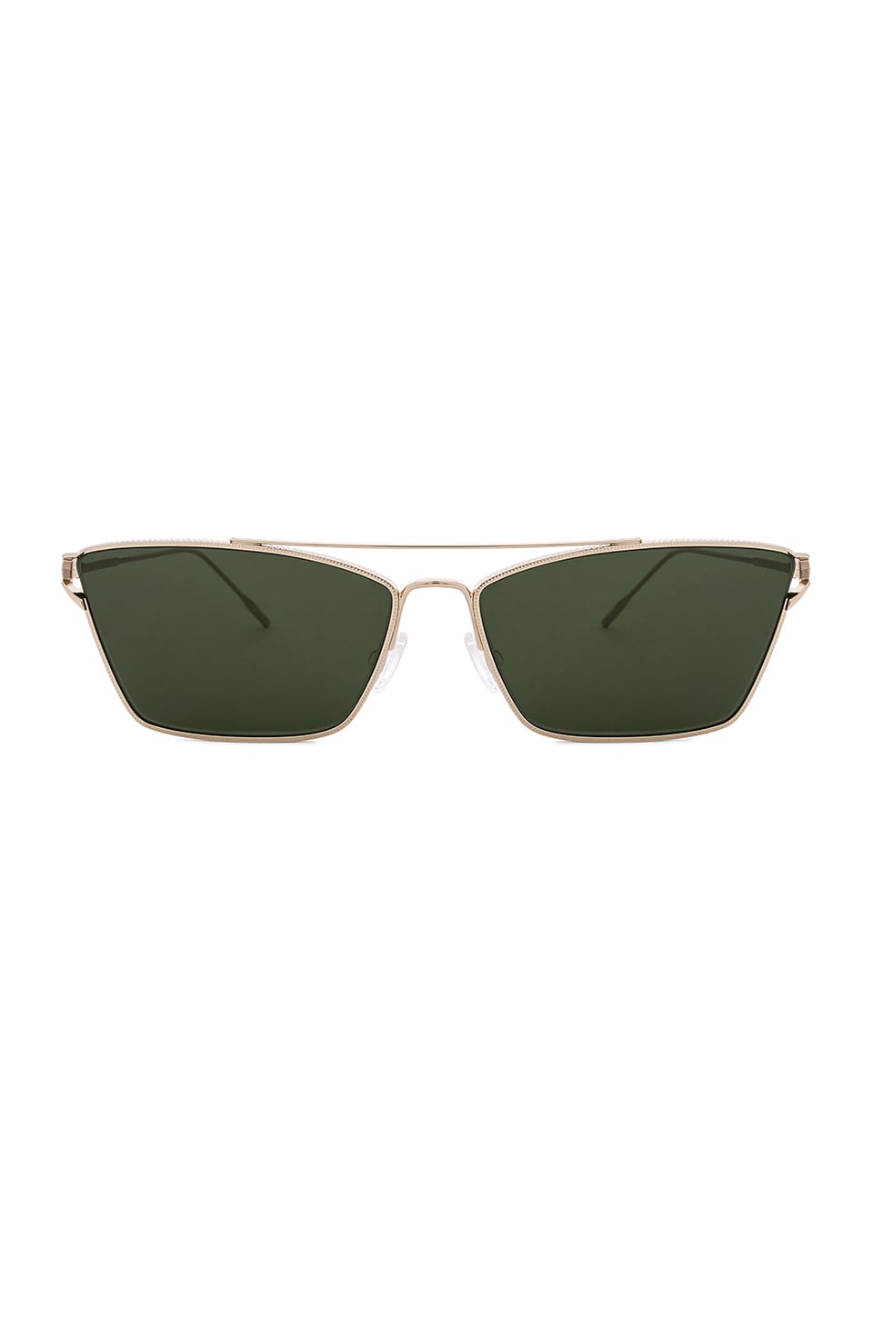 Oliver Peoples Evey in Gold & Green | REVOLVE