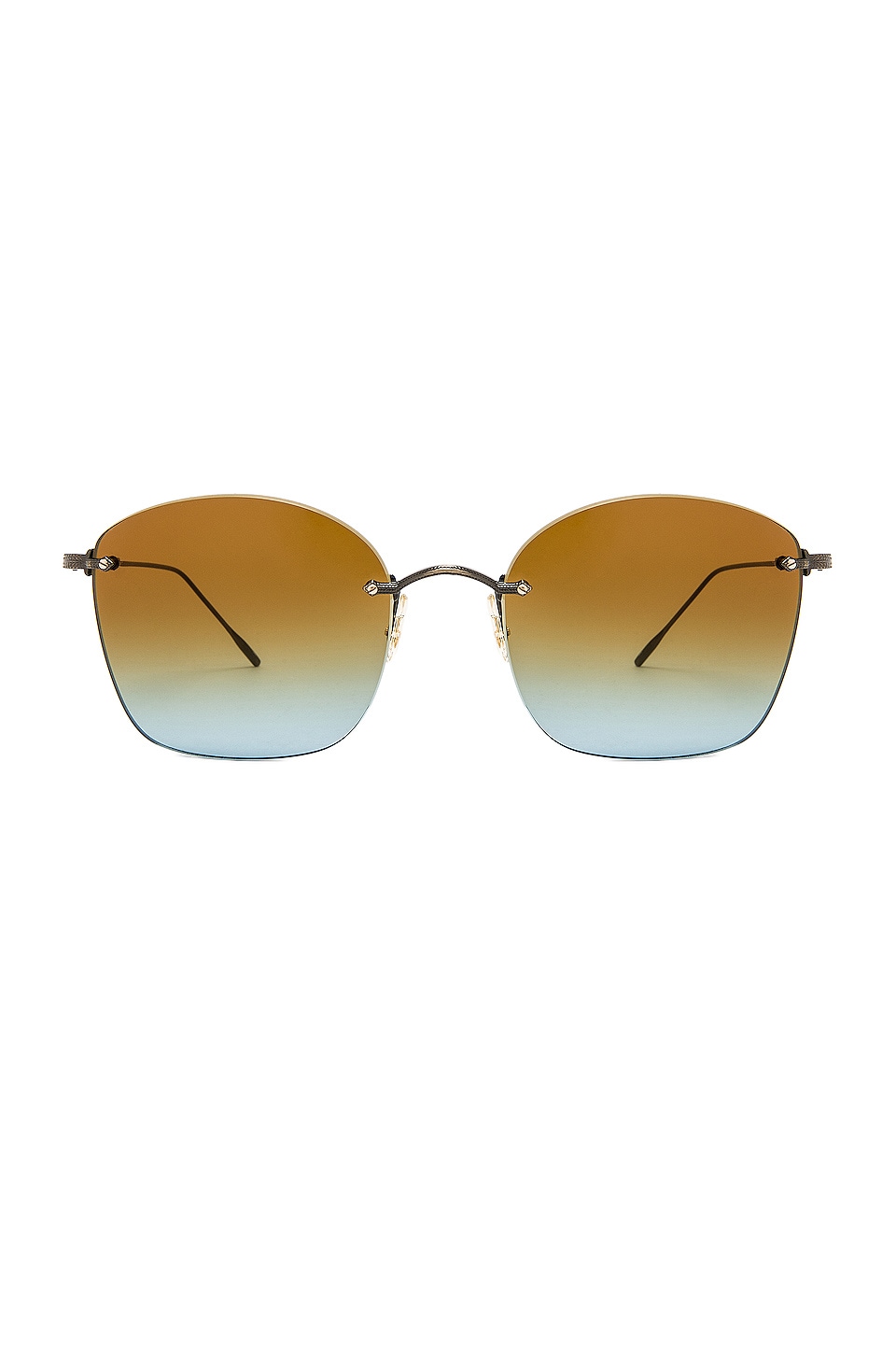 Oliver Peoples Marlien in Antique Gold & Ochre Blue Gradient | REVOLVE