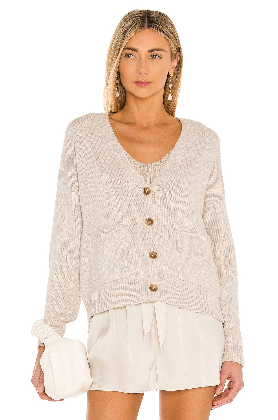 One Grey Day Olive Cardigan in Flax | REVOLVE