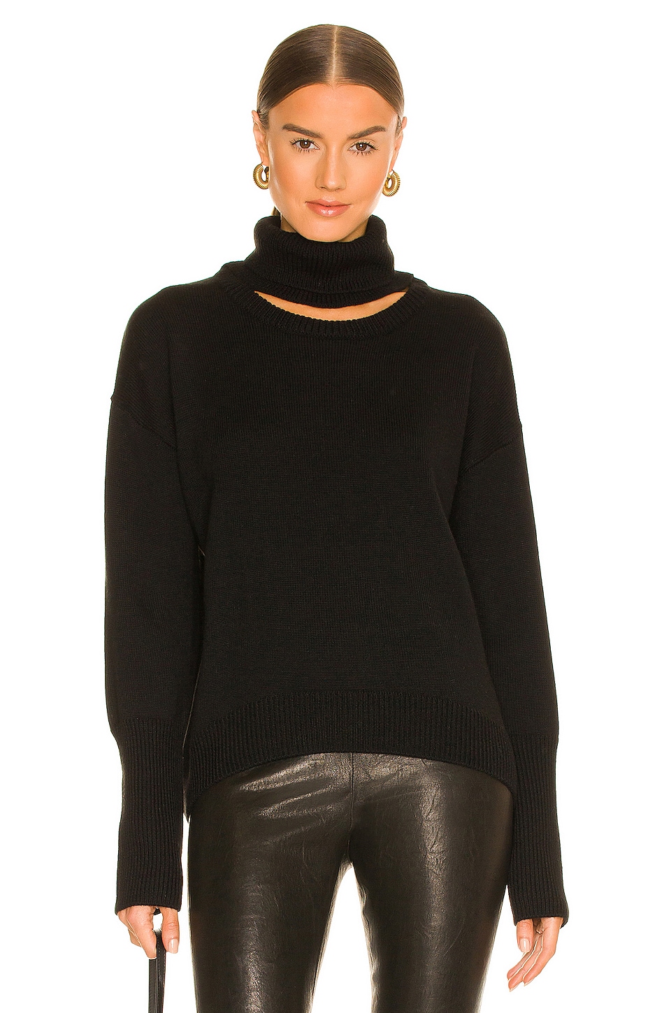 One Grey Day Lillia Pullover In Black 