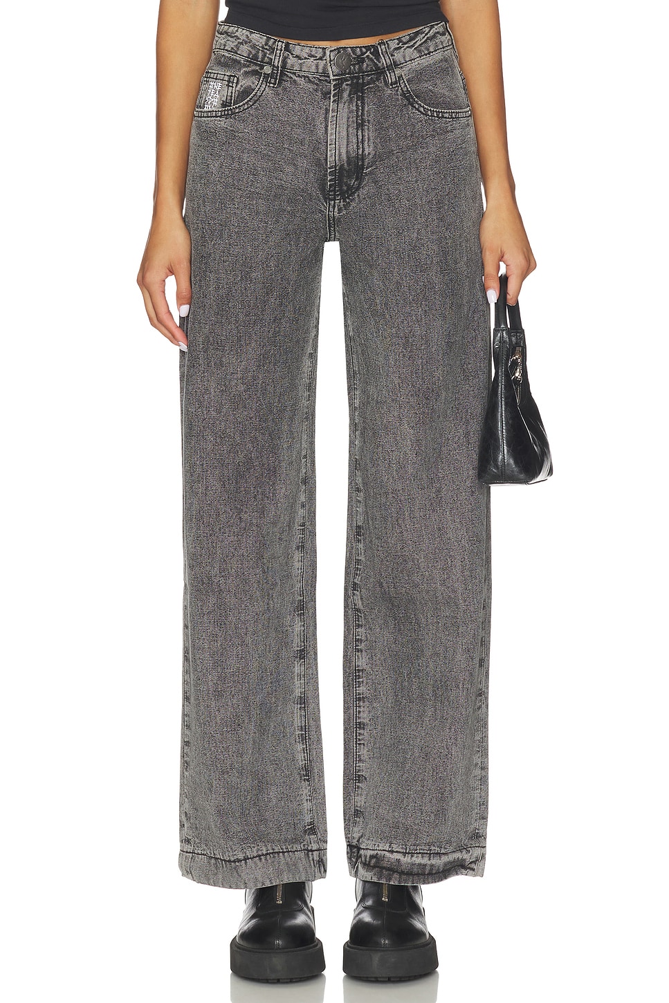 One Teaspoon Jackson Mid Waist Wide Leg Jeans