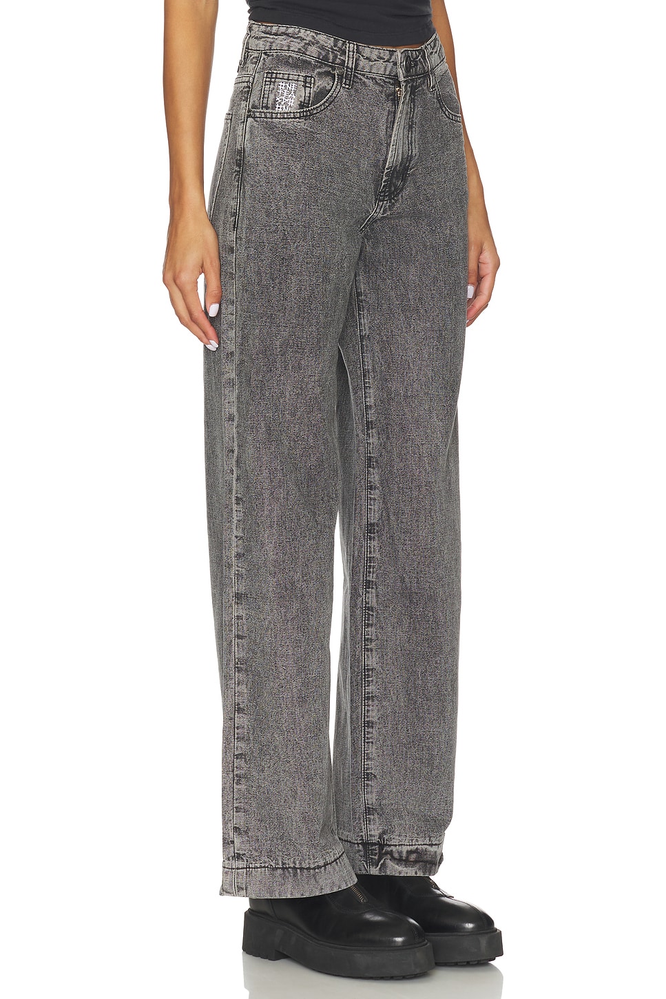 One Teaspoon Jackson Mid Waist Wide Leg Jeans