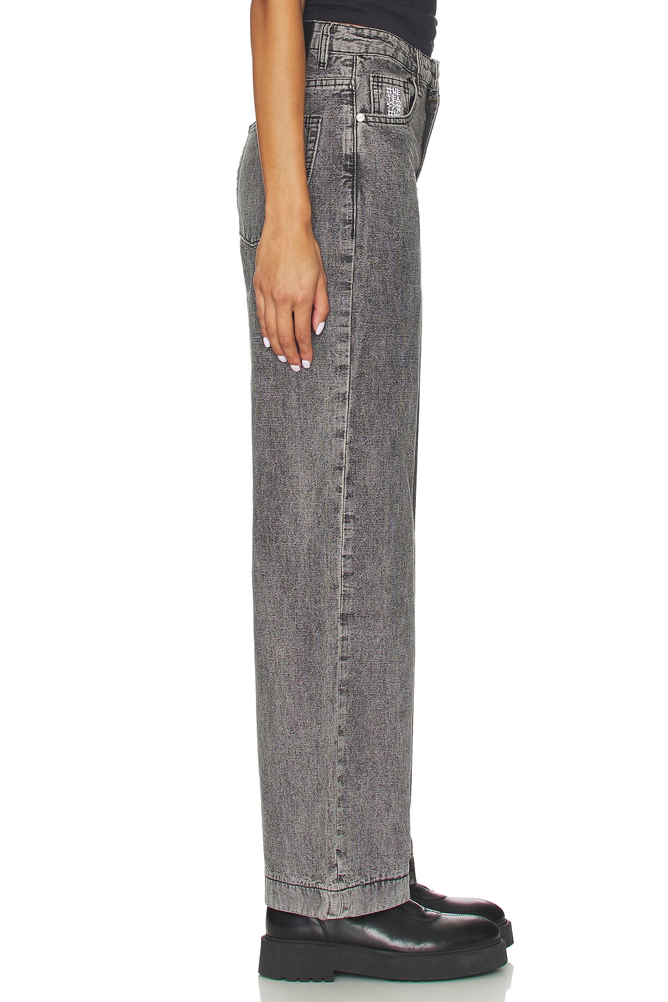 One Teaspoon Jackson Mid Waist Wide Leg Jeans