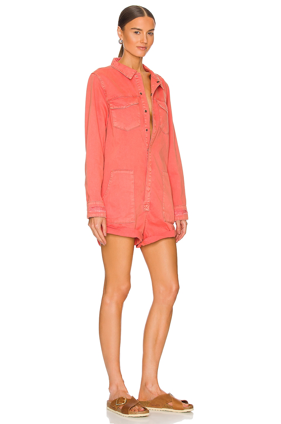 One Teaspoon Cargo Prophecy Jumpsuit in Envious Orange