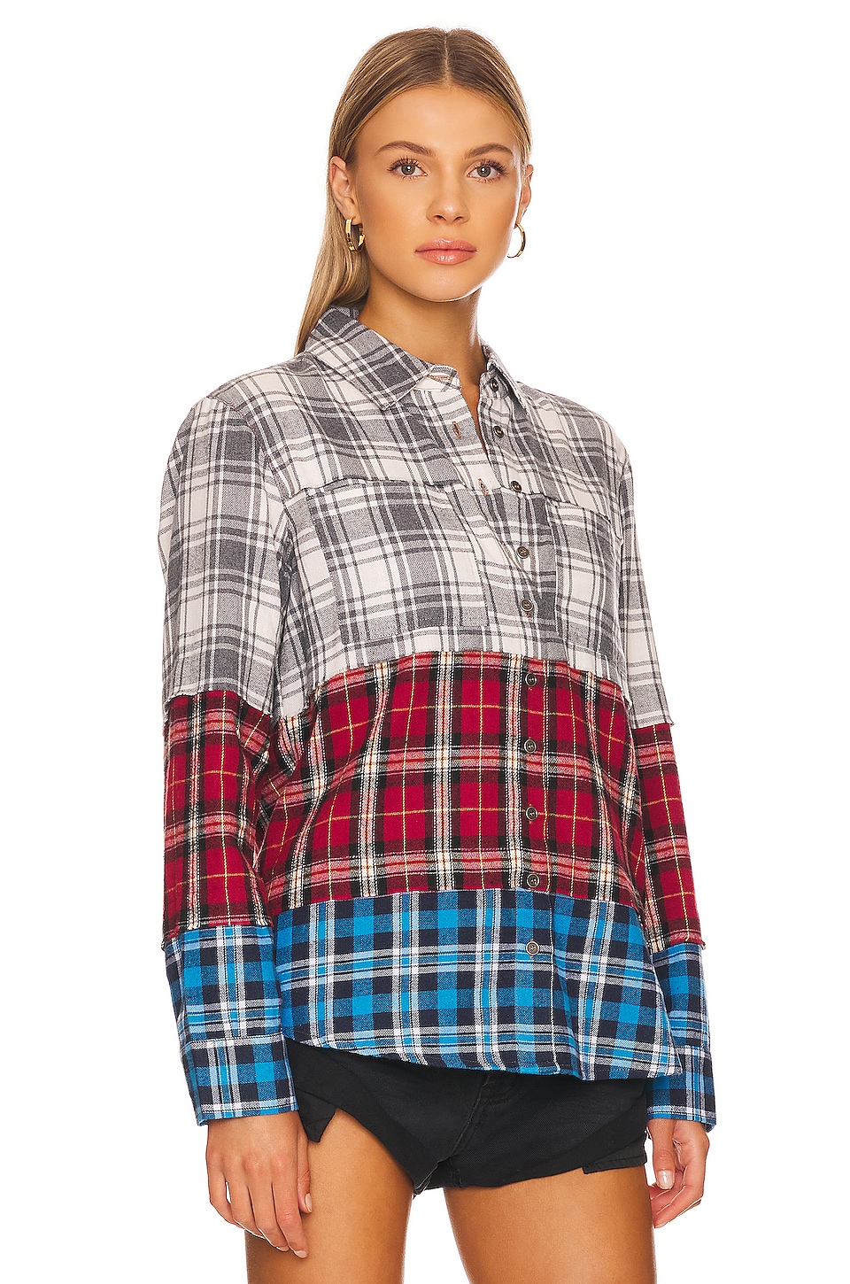 One Teaspoon Indecision Flannel Shirt in Multi