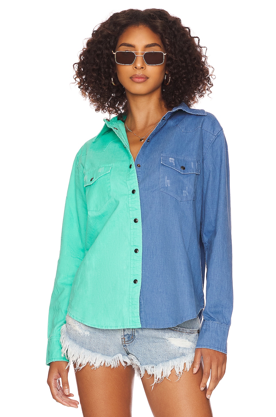 One Teaspoon Wolfgang Western Shirt in Supersonic