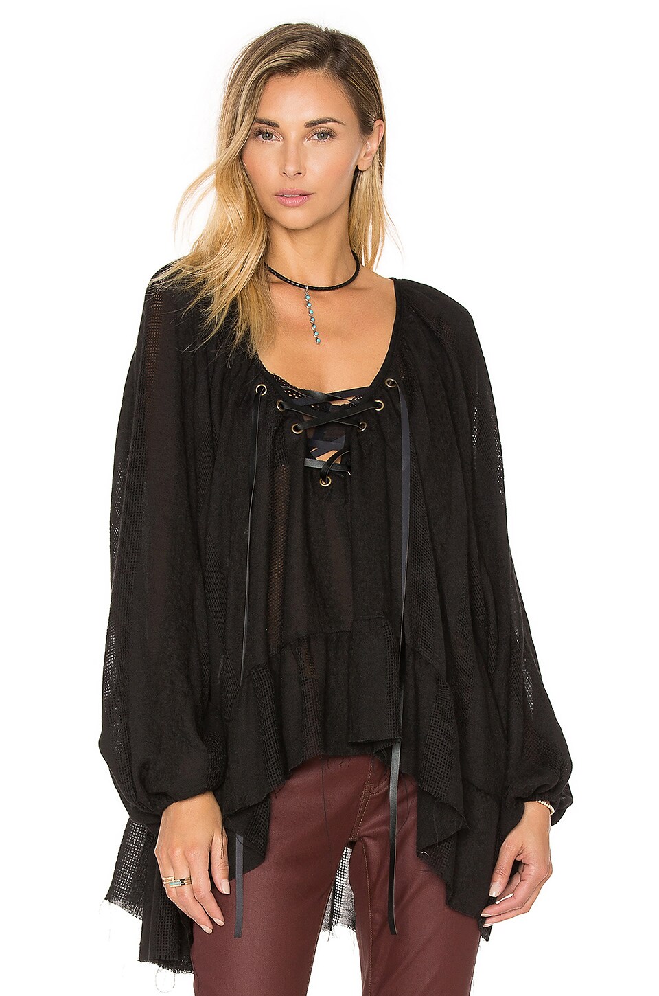 One Teaspoon San Juan Blouse in Black REVOLVE