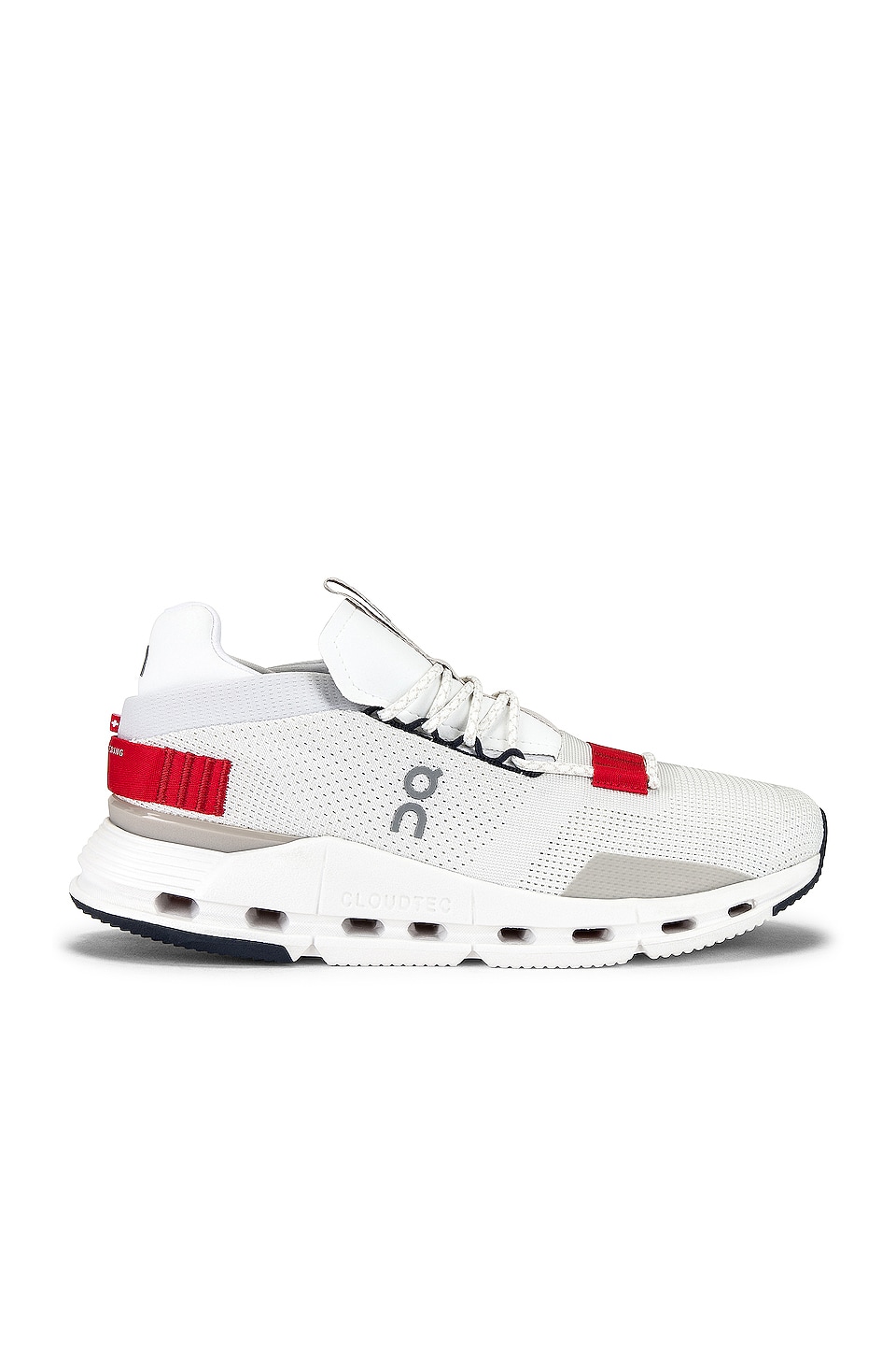 On Cloudnova in White & Red | REVOLVE