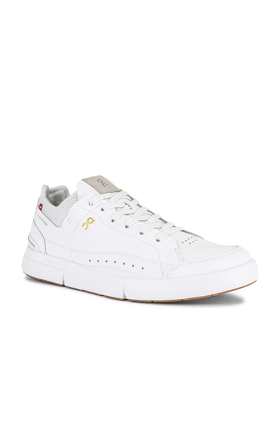 On The Roger Centere Court in White & Gum