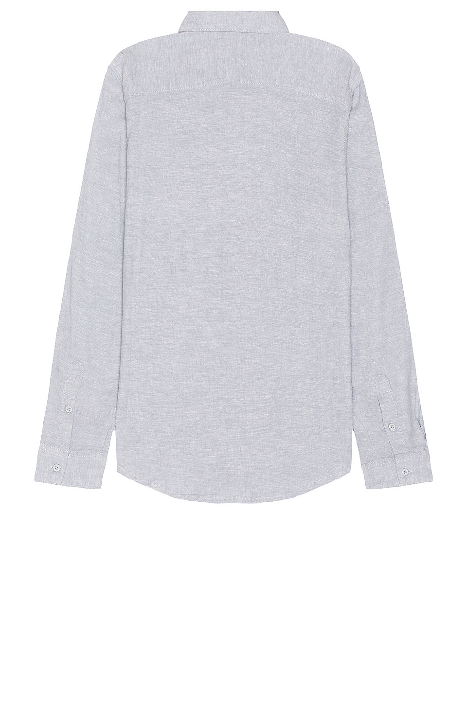 onia Stretch Linen Shirt in Steel Chambray