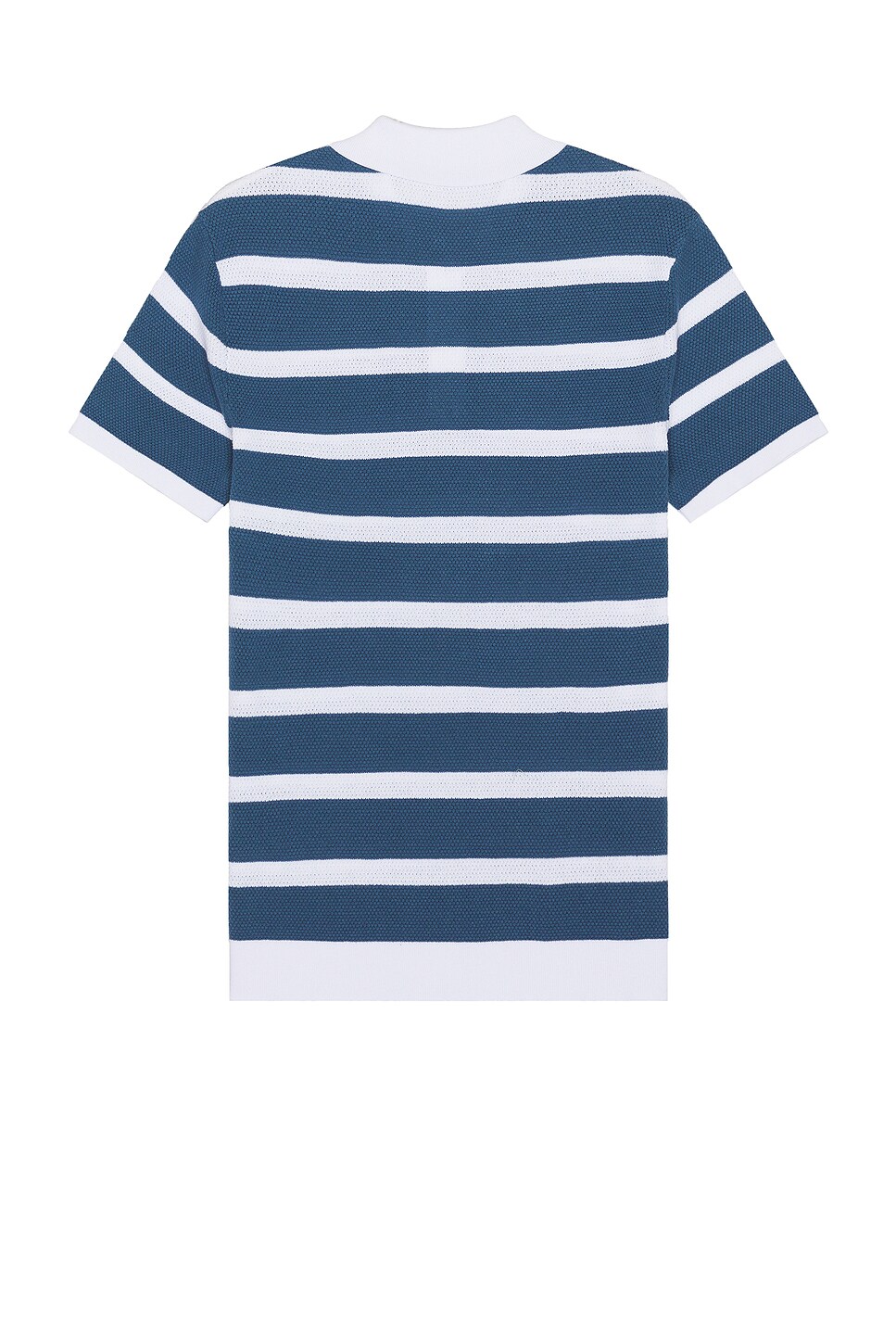 onia Cotton Knit Polo in Denim White